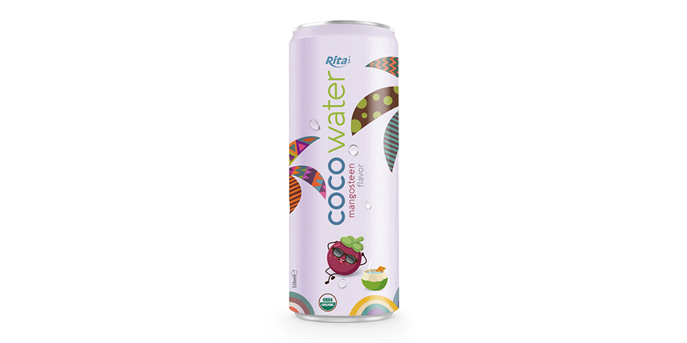 Supplier Coconut Water With Mangosteen Flavor 320ml Can Rita Brand